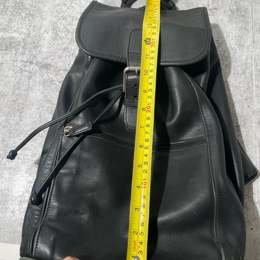 VTG COACH black leather XL BACKPACK 0529 - Picture 16 of 16